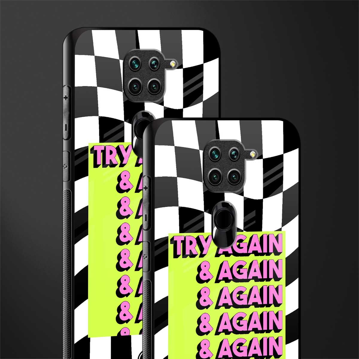 try again glass case for redmi note 9 image-2