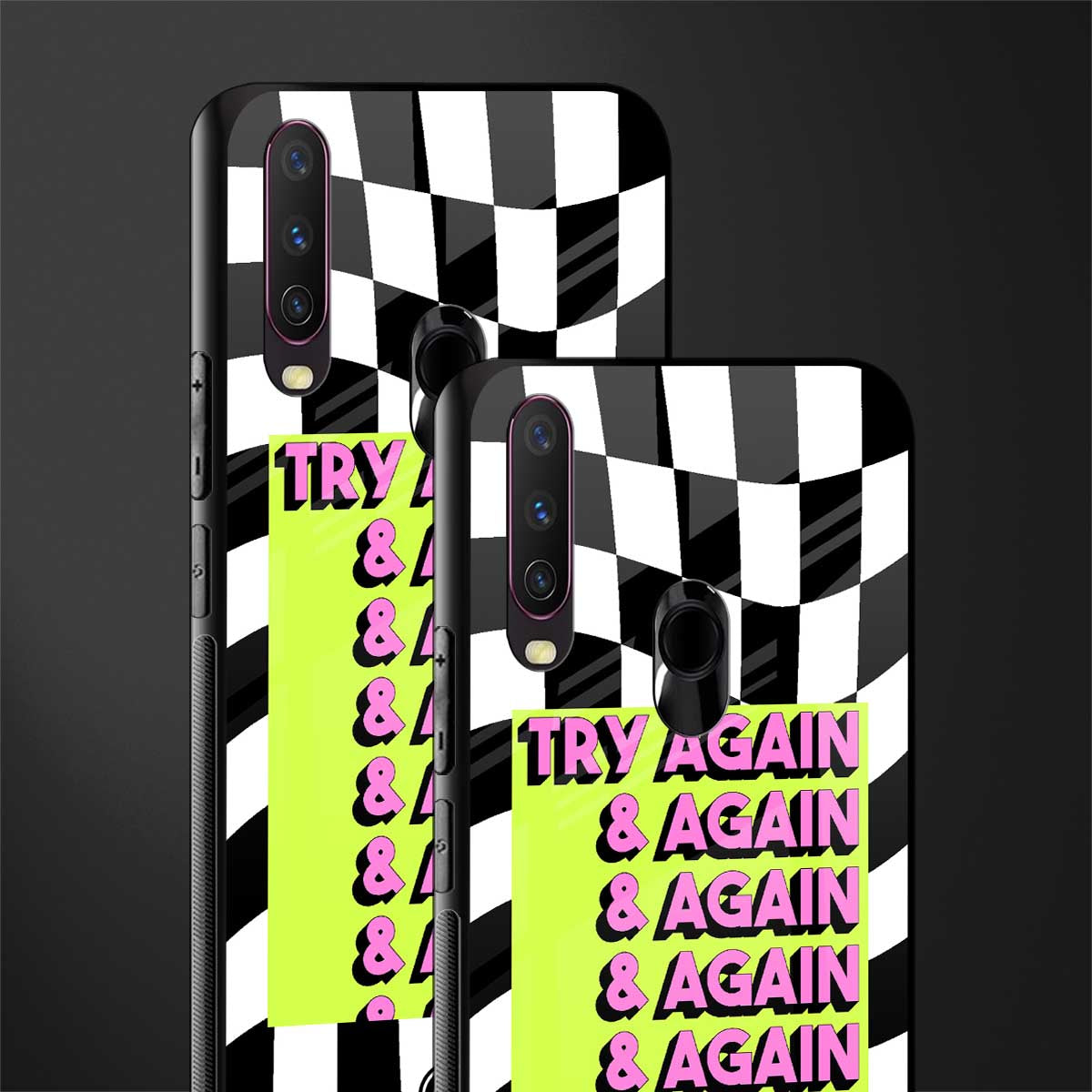 try again glass case for vivo y17 image-2