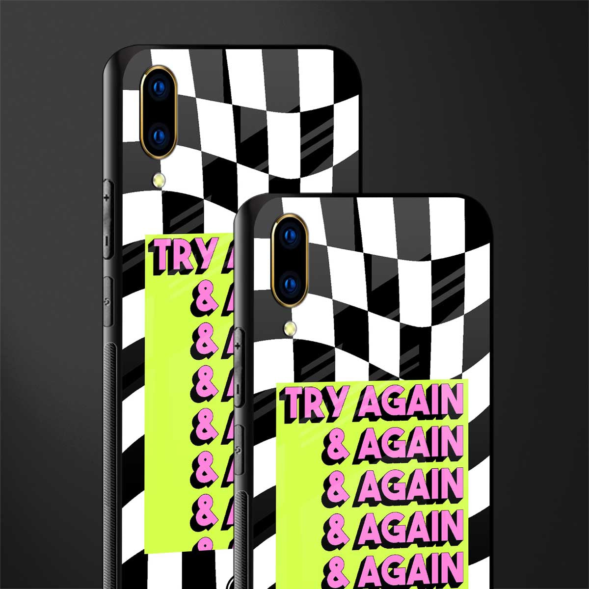 try again glass case for vivo v11 pro image-2
