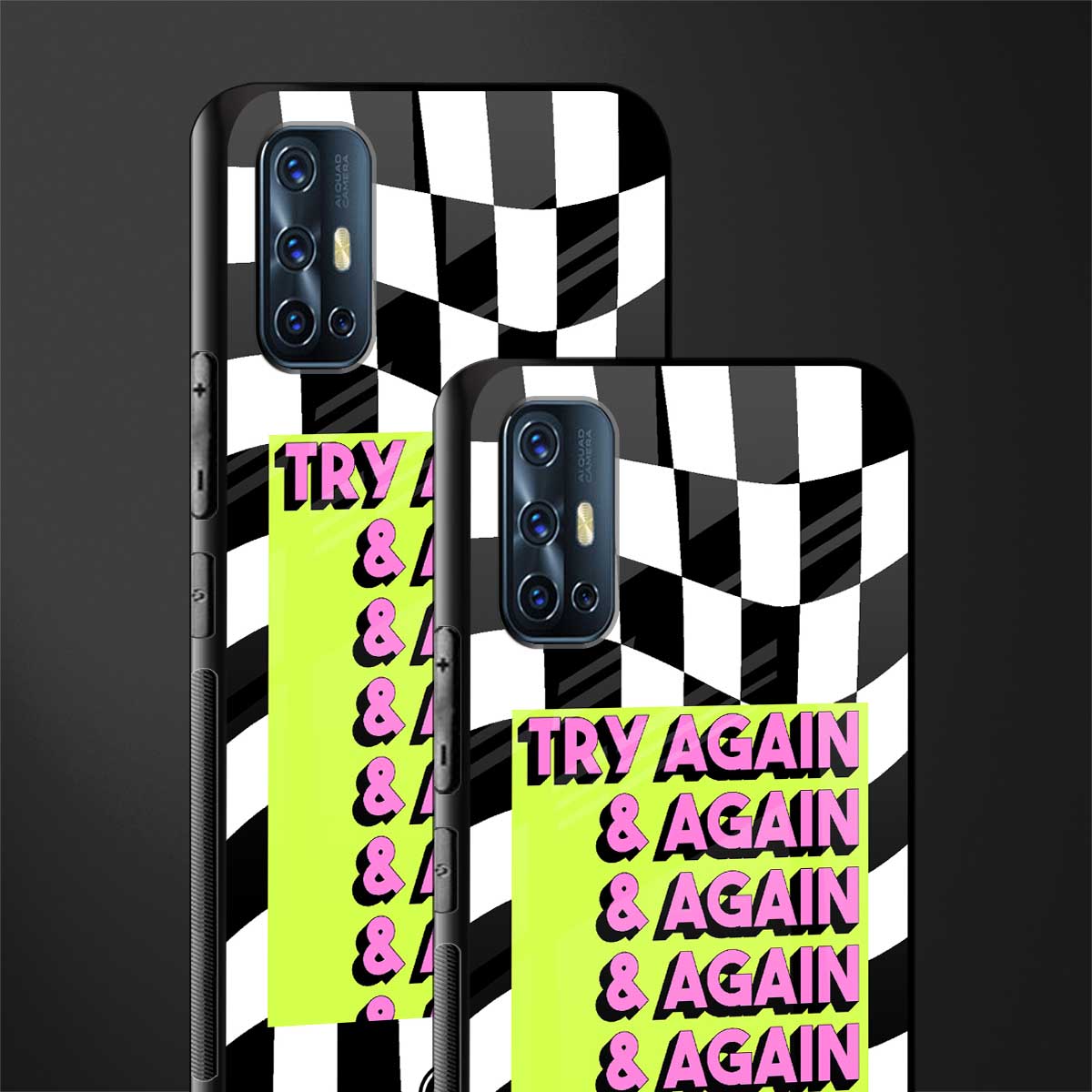 try again glass case for vivo v17 image-2