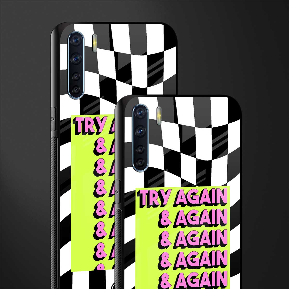 try again glass case for oppo f15 image-2