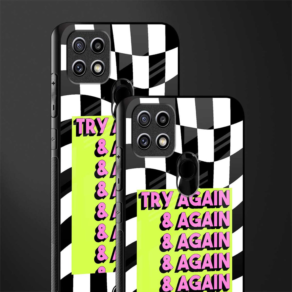 try again glass case for oppo a15 image-2