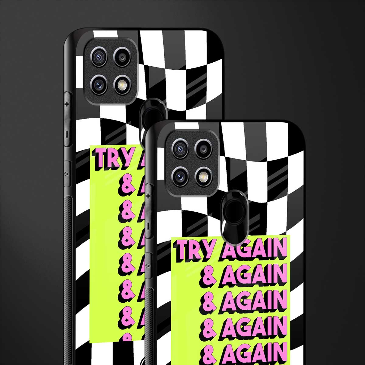 try again glass case for oppo a15 image-2
