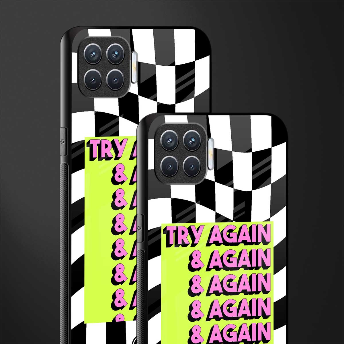 try again glass case for oppo f17 image-2