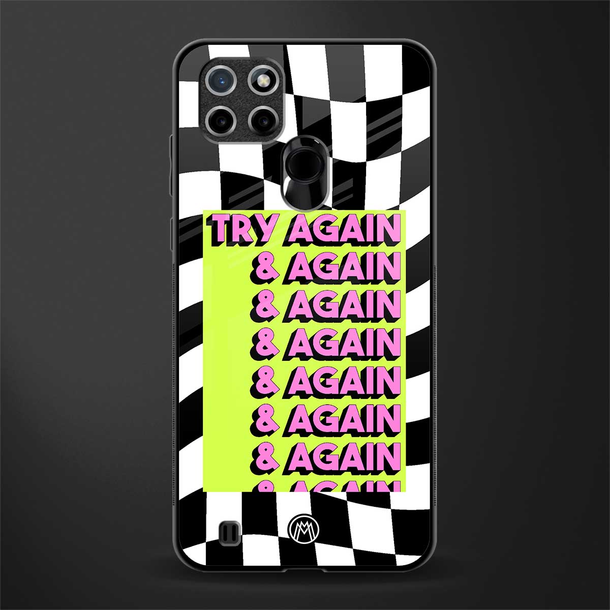 try again glass case for realme c21 image