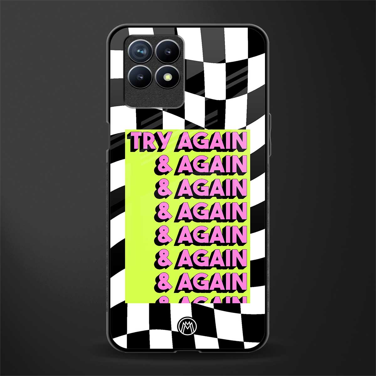 try again glass case for realme 8i image