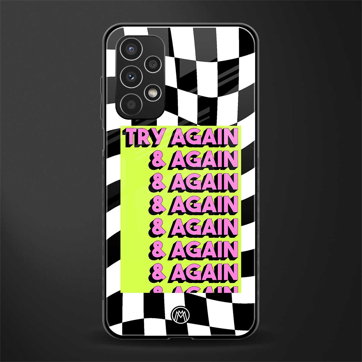 try again back phone cover | glass case for samsung galaxy a13 4g