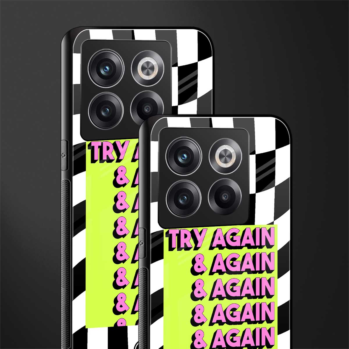 try again back phone cover | glass case for oneplus 10t