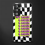 try again back phone cover | glass case for samsung galaxy f23 5g