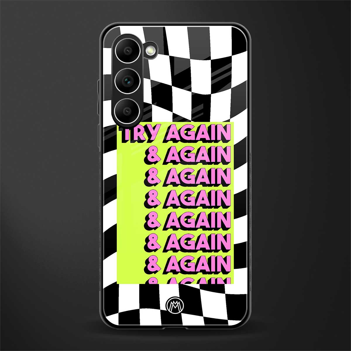 Try-Again-Glass-Case for phone case | glass case for samsung galaxy s23 plus