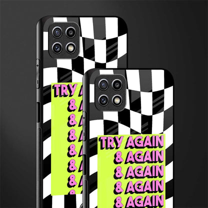 try again back phone cover | glass case for samsung galaxy f42