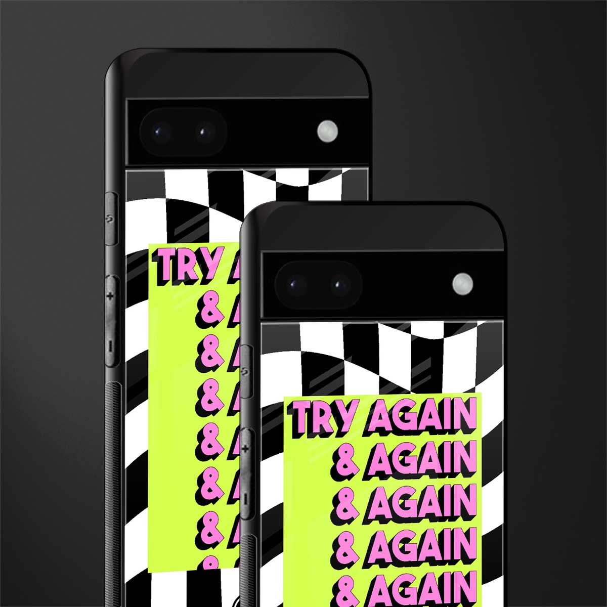 try again back phone cover | glass case for google pixel 6a