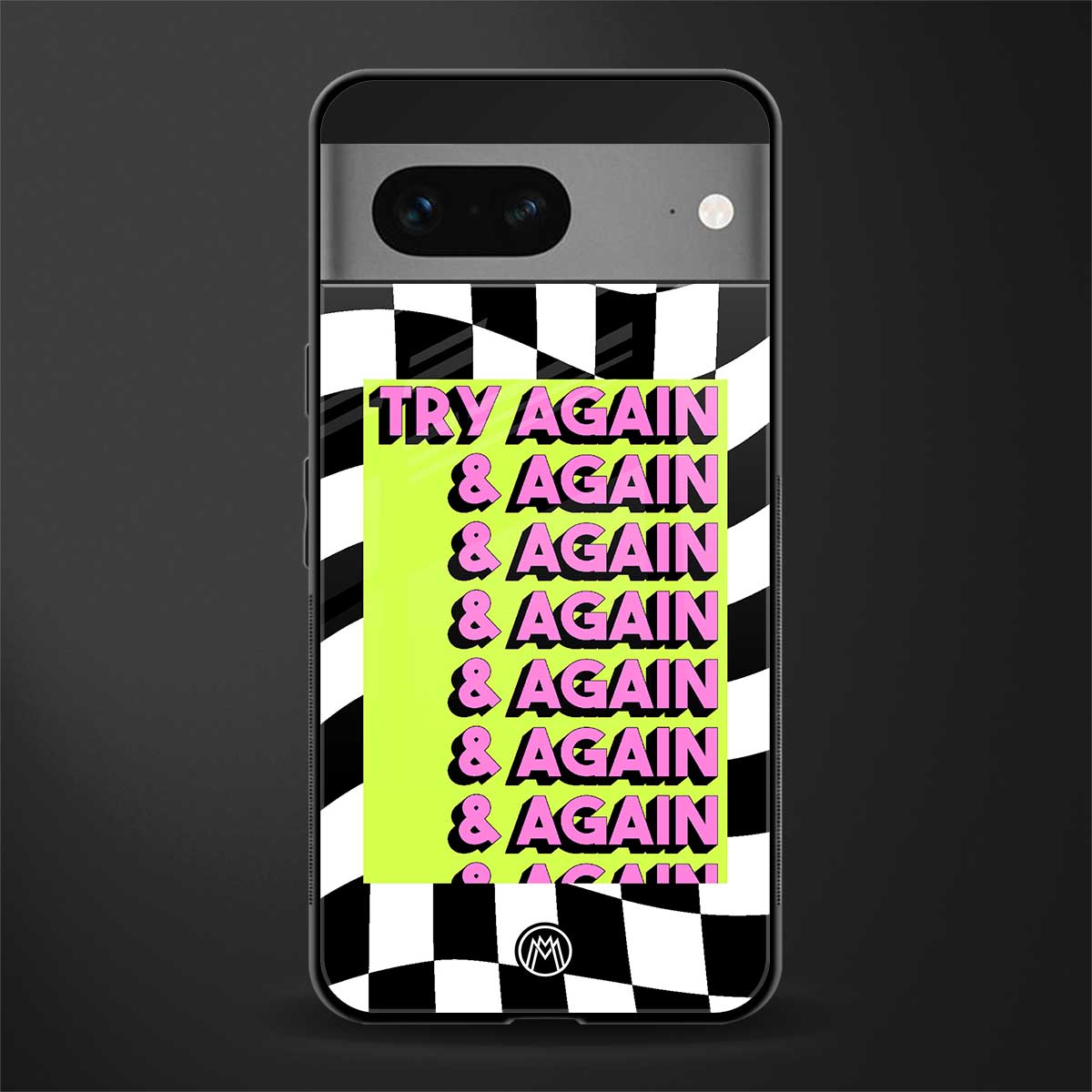 try again back phone cover | glass case for google pixel 7