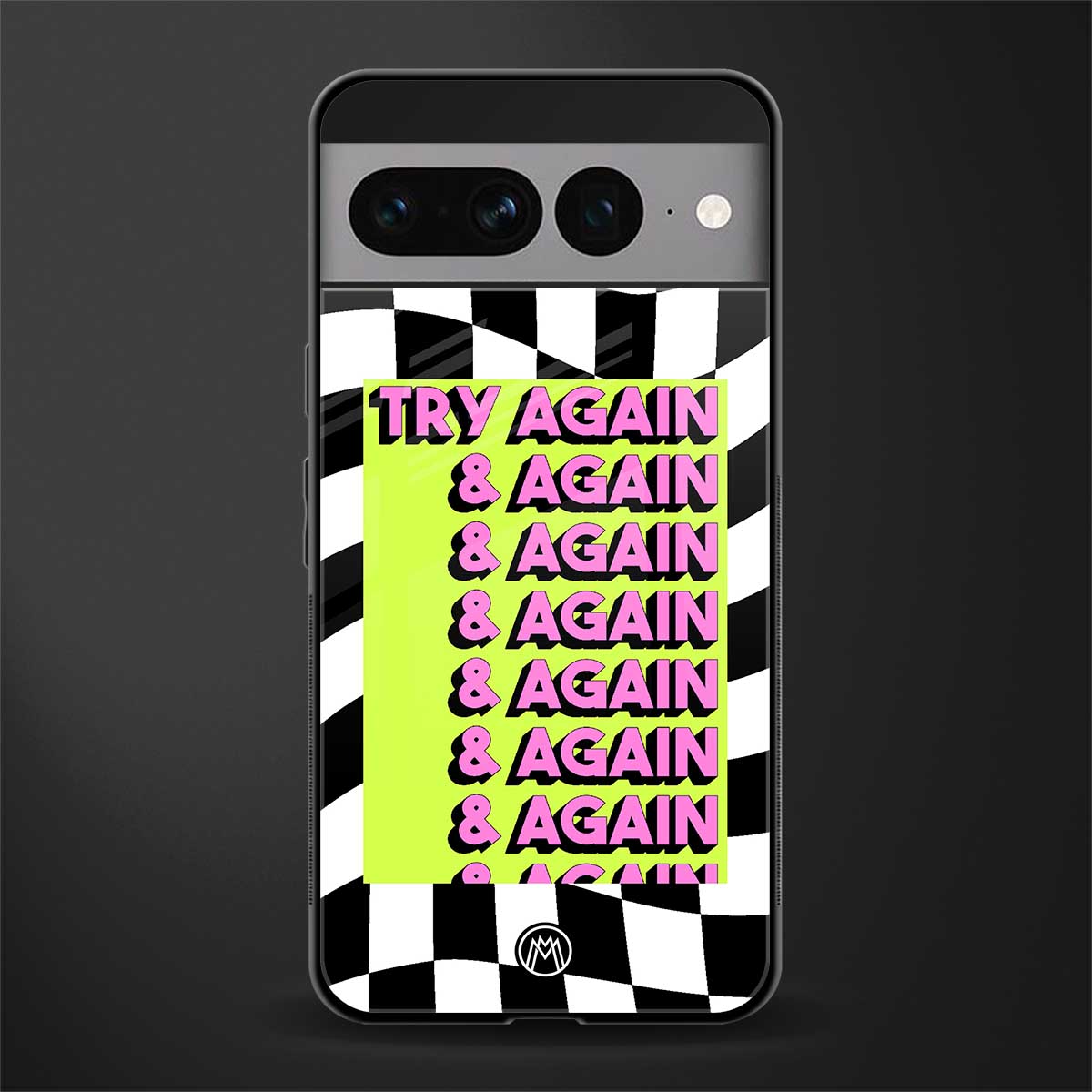 try again back phone cover | glass case for google pixel 7 pro