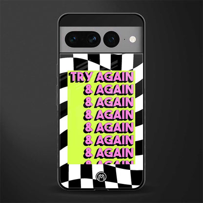 try again back phone cover | glass case for google pixel 7 pro