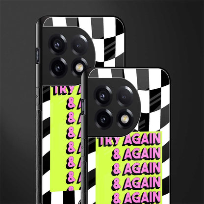try again back phone cover | glass case for oneplus 11r