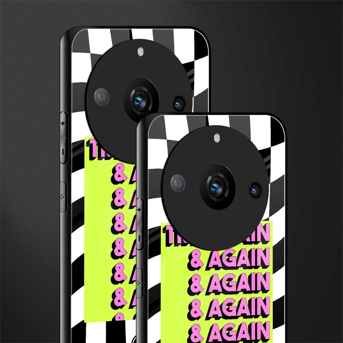 try again back phone cover | glass case for realme 11 pro 5g