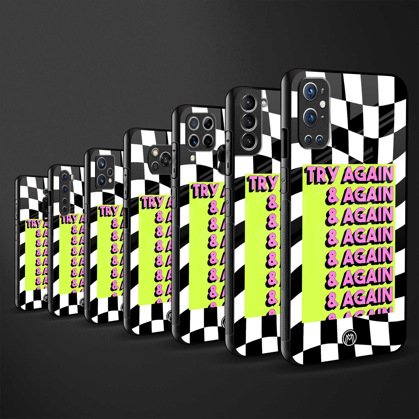 try again back phone cover | glass case for iQOO 9 Pro