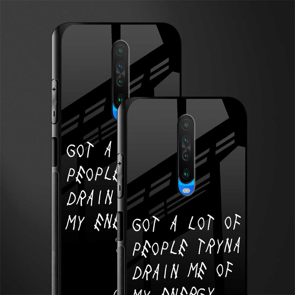 tryna drain my energy glass case for poco x2 image-2
