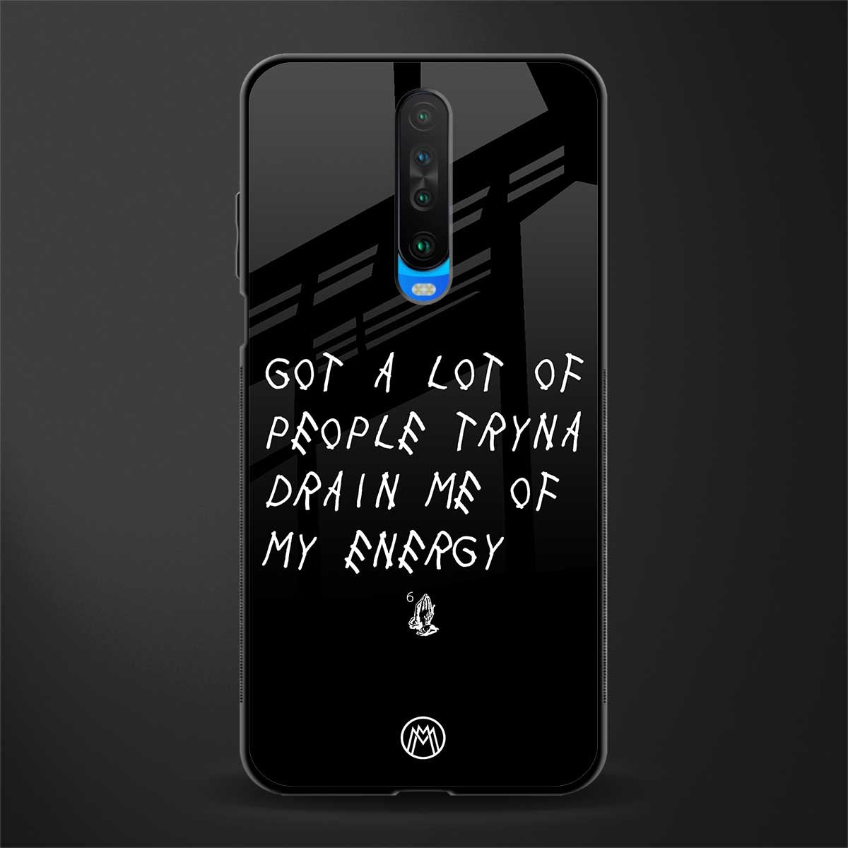 tryna drain my energy glass case for poco x2 image