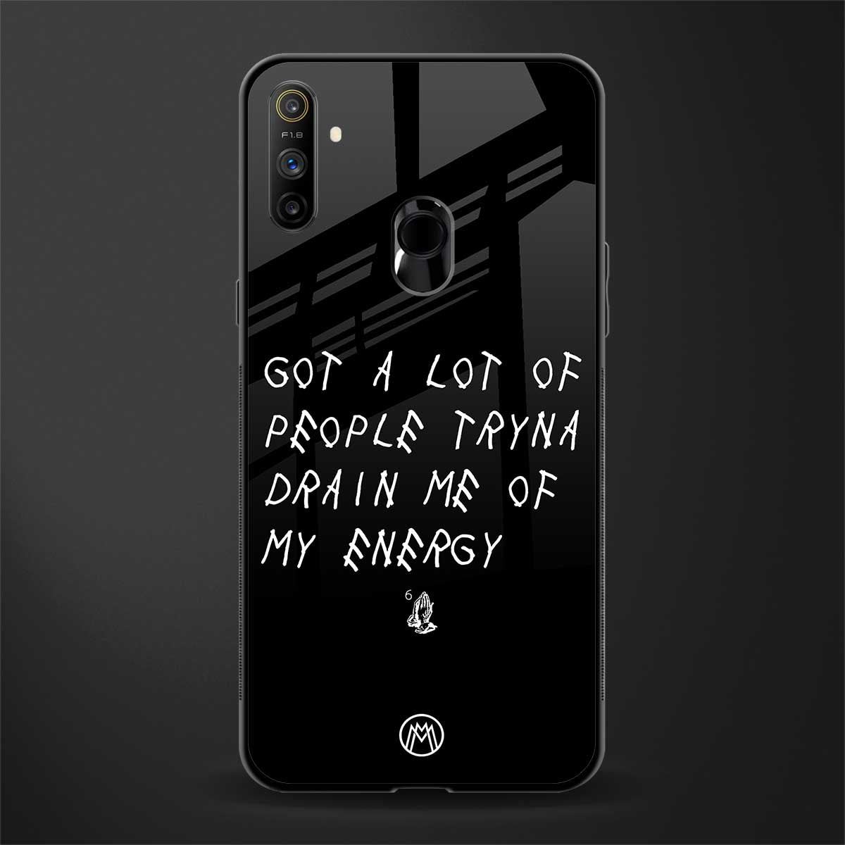 tryna drain my energy glass case for realme narzo 10a image