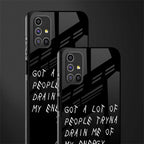 tryna drain my energy glass case for samsung galaxy m51 image-2