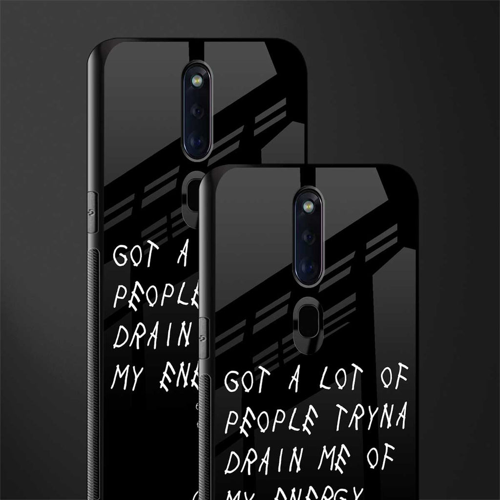 tryna drain my energy glass case for oppo f11 pro image-2