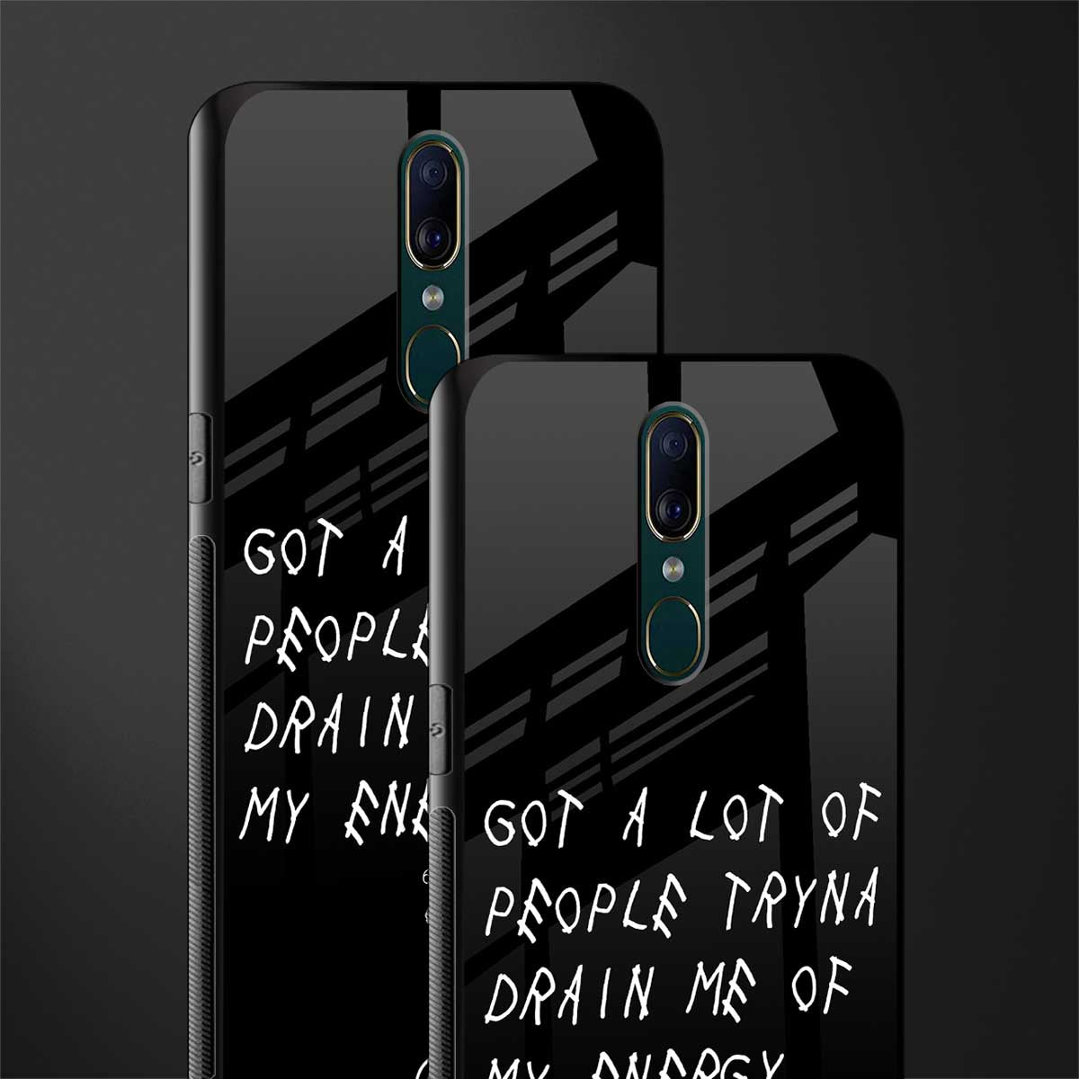 tryna drain my energy glass case for oppo a9 image-2