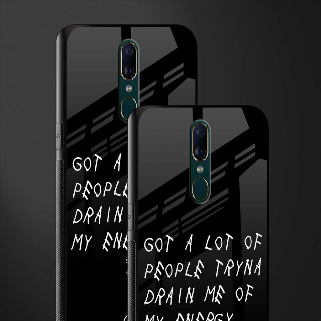 tryna drain my energy glass case for oppo f11 image-2