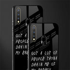 tryna drain my energy glass case for vivo u20 image-2