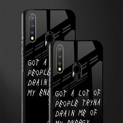 tryna drain my energy glass case for vivo y19 image-2