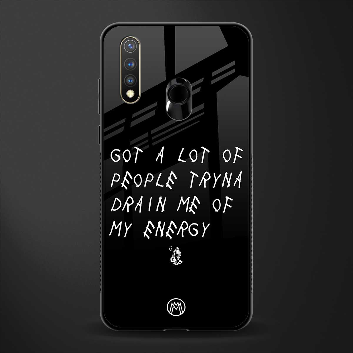 tryna drain my energy glass case for vivo y19 image