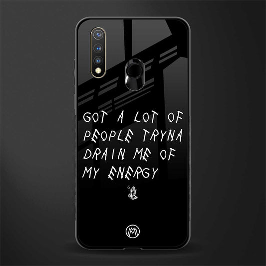 tryna drain my energy glass case for vivo y19 image