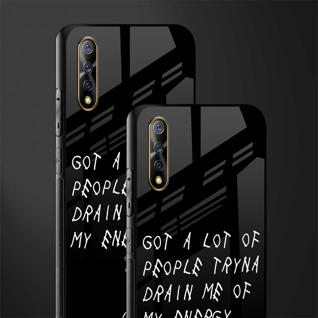 tryna drain my energy glass case for vivo s1 image-2