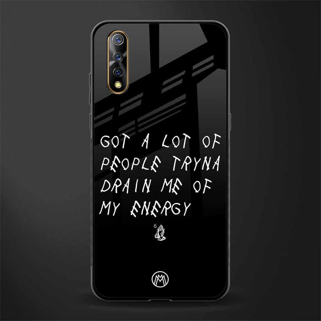 tryna drain my energy glass case for vivo s1 image