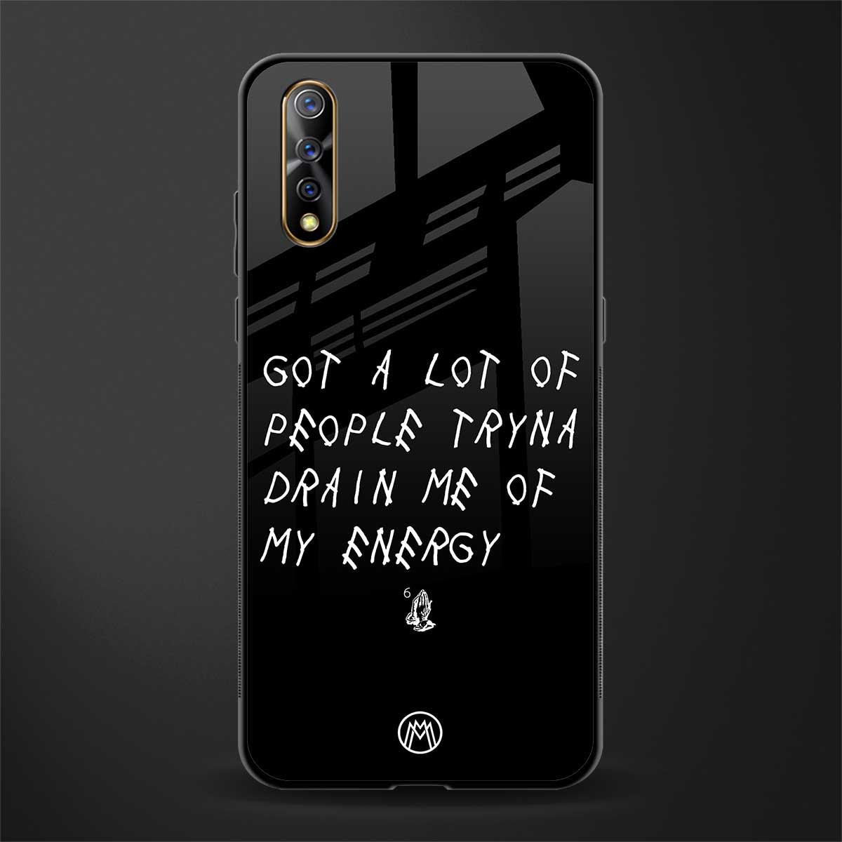 tryna drain my energy glass case for vivo s1 image