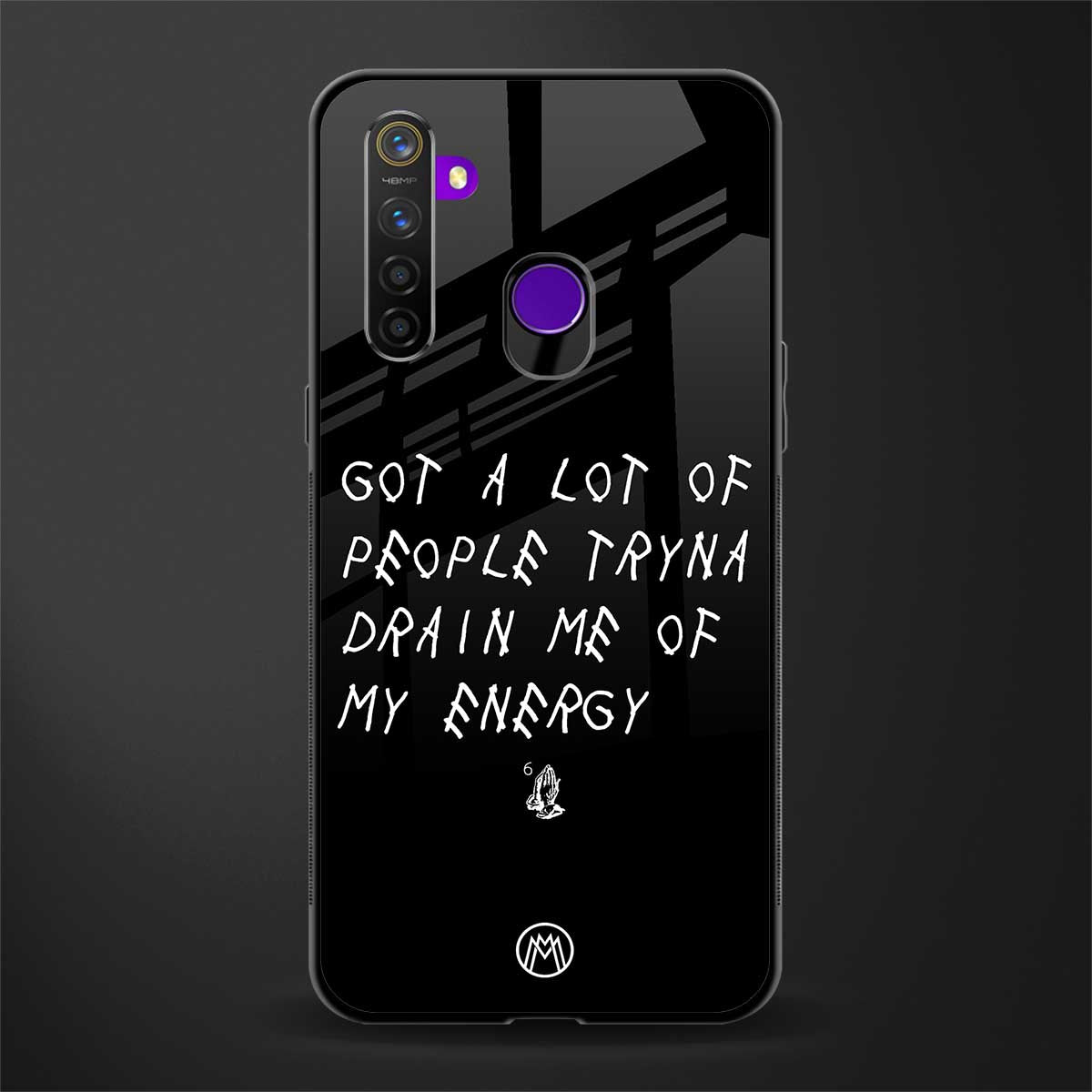 tryna drain my energy glass case for realme 5i image