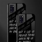 tryna drain my energy glass case for samsung galaxy a31 image-2