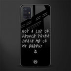 tryna drain my energy glass case for samsung galaxy a71 image