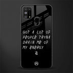 tryna drain my energy glass case for samsung galaxy m31 prime edition image