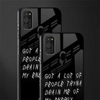 tryna drain my energy glass case for samsung galaxy m30s image-2