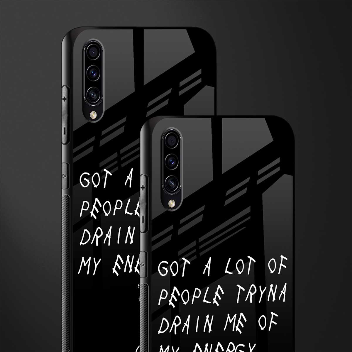 tryna drain my energy glass case for samsung galaxy a30s image-2