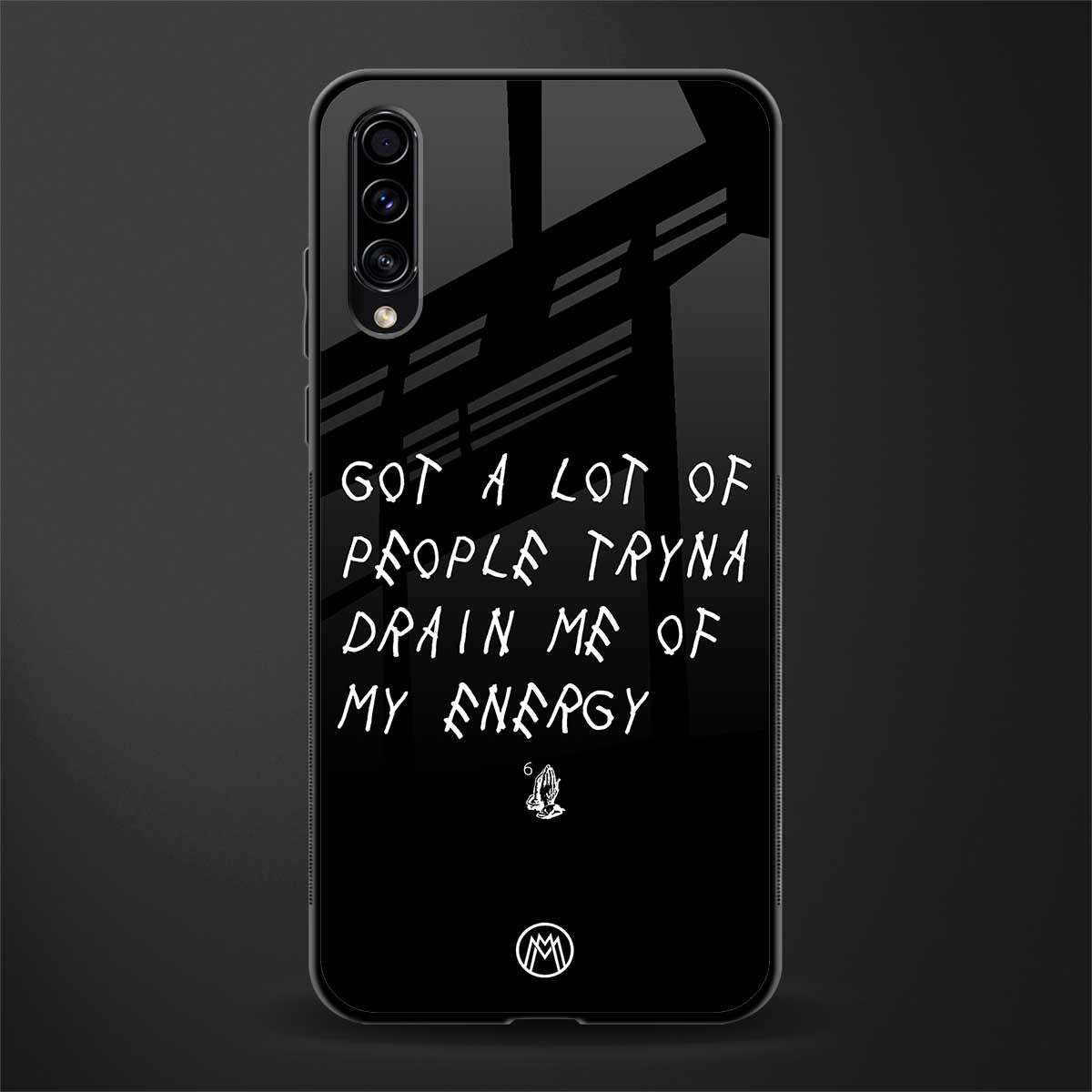 tryna drain my energy glass case for samsung galaxy a50 image