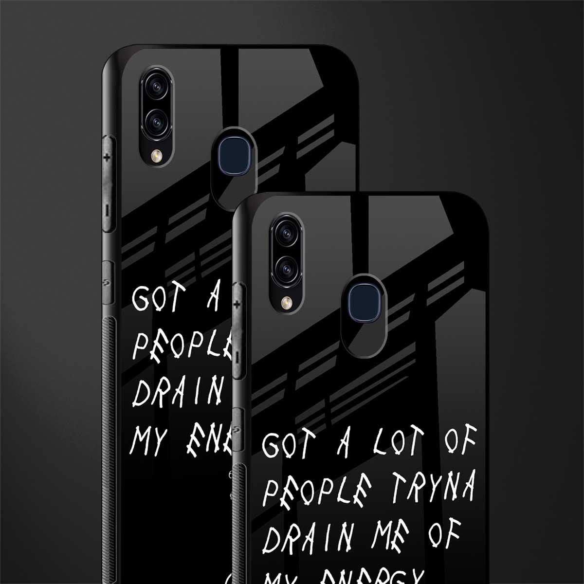 tryna drain my energy glass case for samsung galaxy m10s image-2