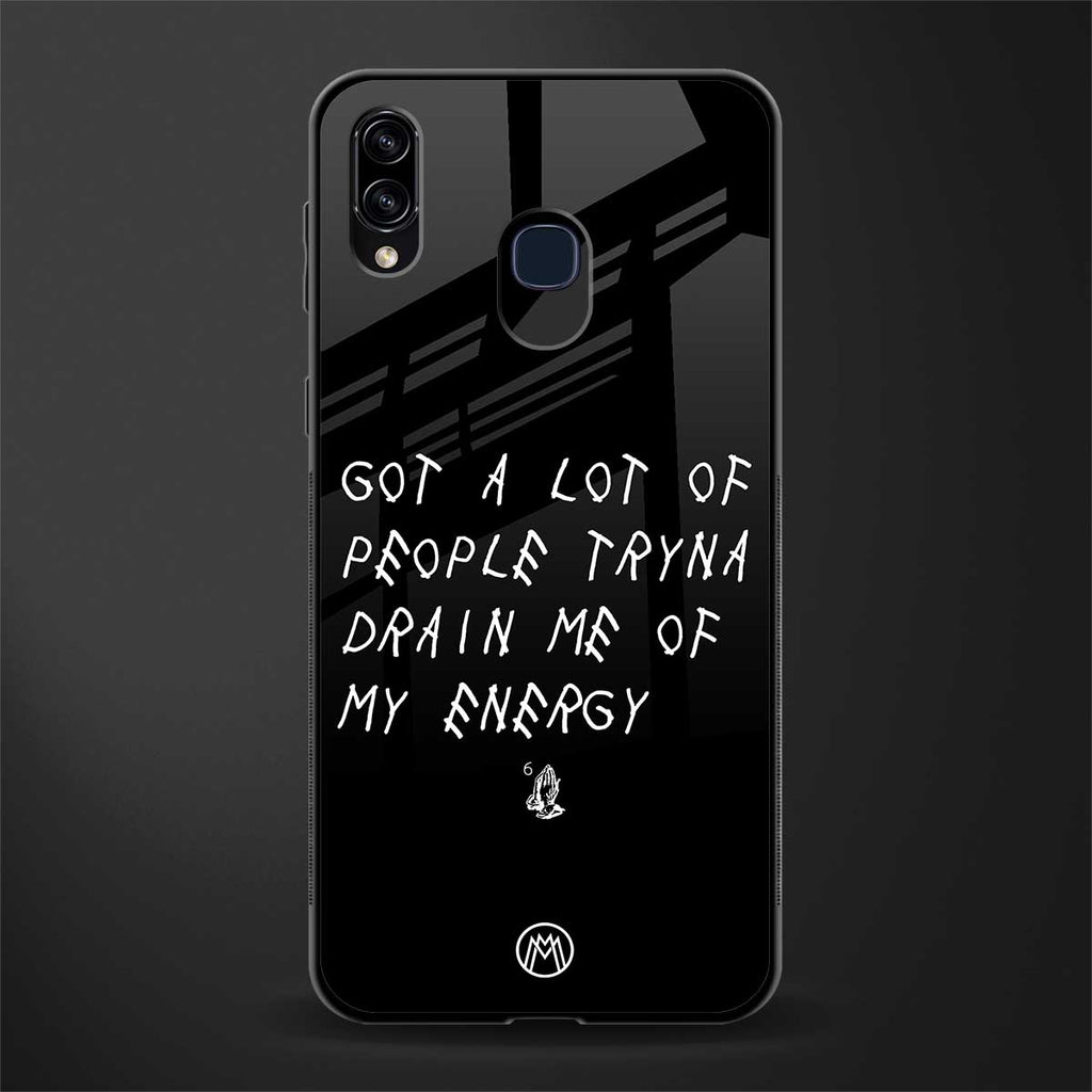 tryna drain my energy glass case for samsung galaxy m10s image