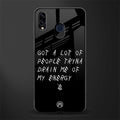 tryna drain my energy glass case for samsung galaxy m10s image
