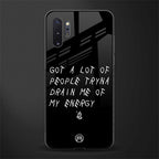 tryna drain my energy glass case for samsung galaxy note 10 plus image