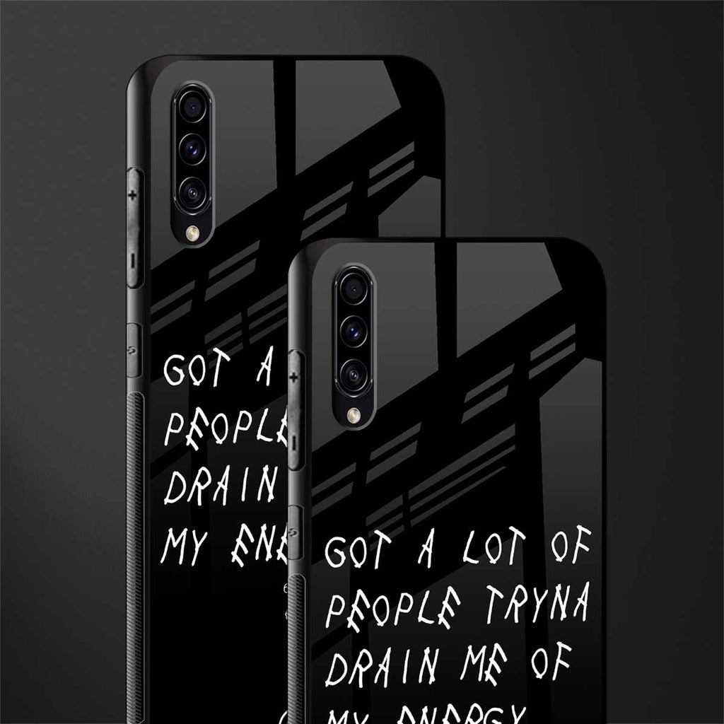 tryna drain my energy glass case for samsung galaxy a70 image-2