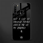 tryna drain my energy glass case for redmi note 8 image