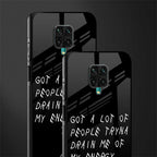 tryna drain my energy glass case for redmi note 9 pro image-2